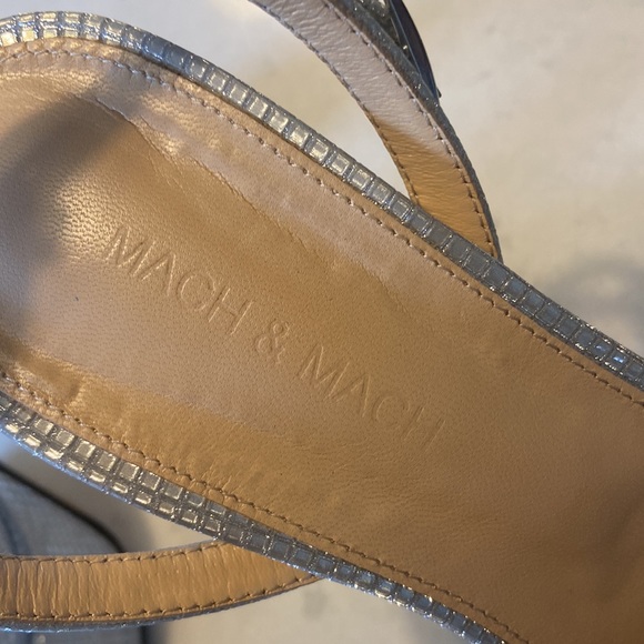 SOLD MACH & MACH platform silver heels - Picture 7 of 11